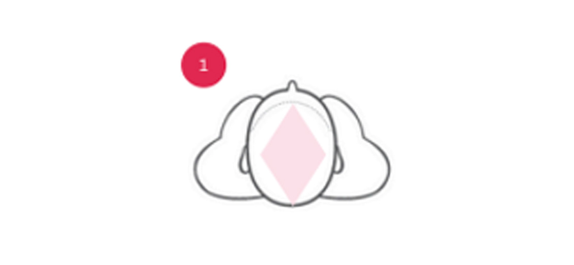 Create a diamond shaped selection on the head